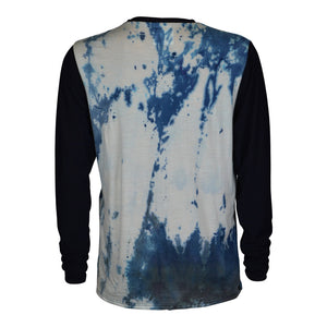 Fromme Merino Jersey Men's Long Sleeve - Shibori/Navy