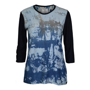 Grouse Merino 3/4 Jersey Women's - Shibori/Navy