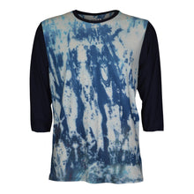 Load image into Gallery viewer, Fromme Merino Jersey Men&#39;s 3/4 Sleeve - Shibori/Navy