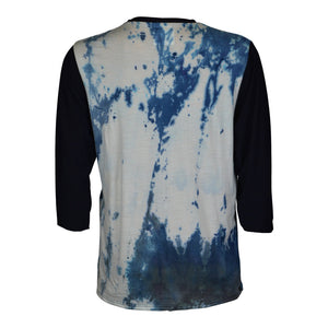 Fromme Merino Jersey Men's 3/4 Sleeve - Shibori/Navy